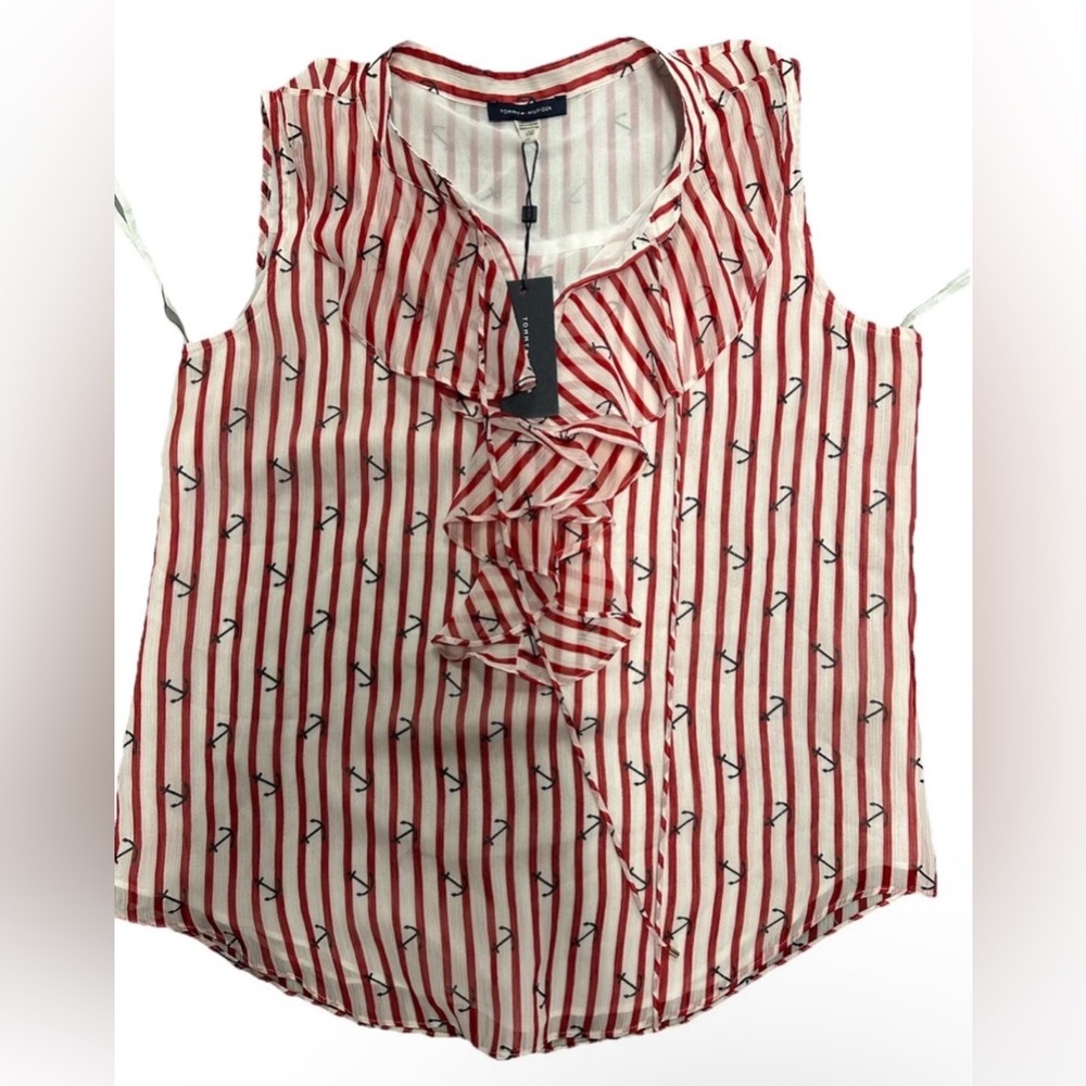 Tommy Hilfiger Nautical ruffle Blouse - NWT